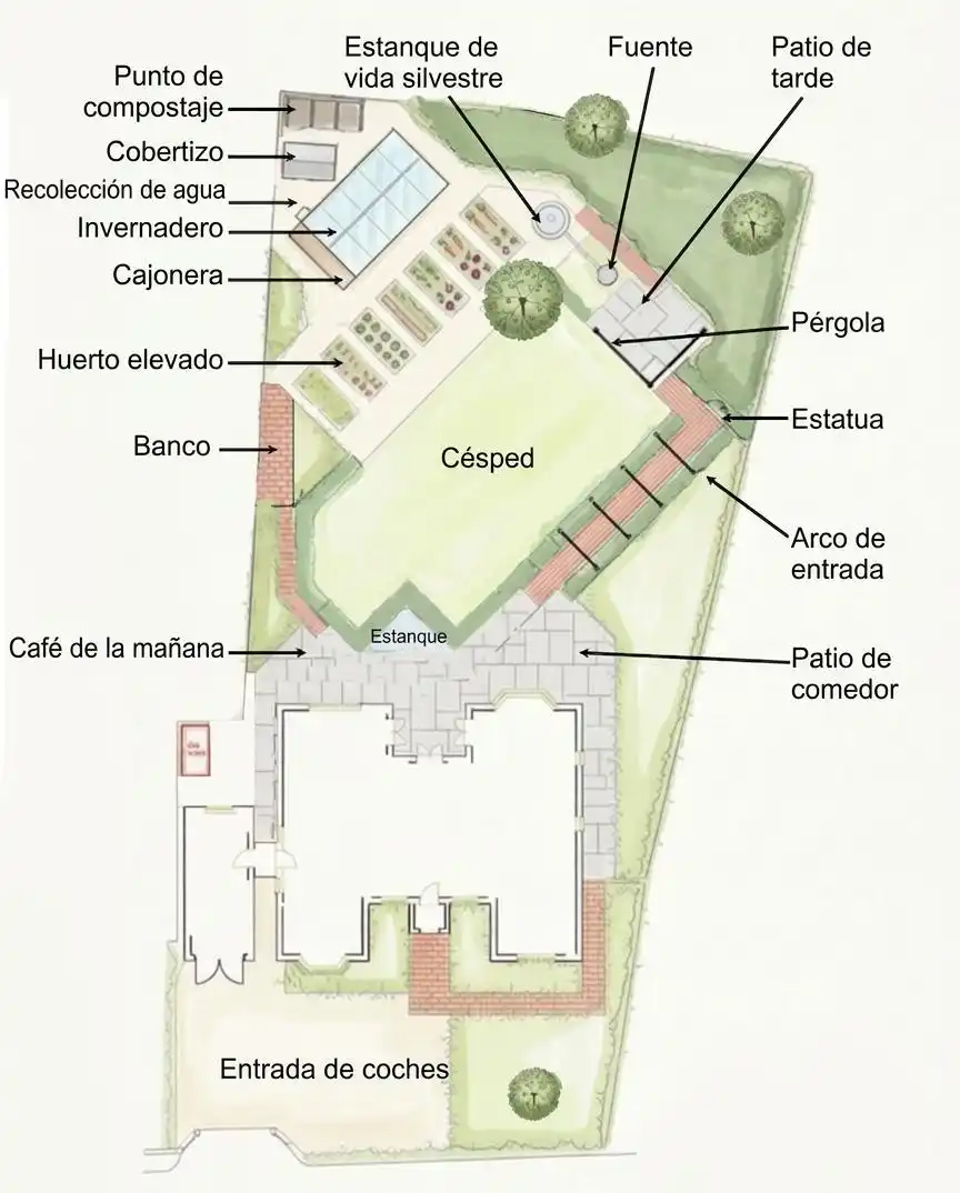 Por tanto, el primer paso en el proceso de diseño es conoceros a ti y a tu jardín. En esta primera visita sin compromiso hablaremos sobre que uso piensas darle a tu espacio exterior, cuáles son tus gustos, cuanto tiempo quieres dedicarle a la jardinería, en que época se usa más el jardín y cuál es tu presupuesto, entre muchas otras cosas. Si tenemos sintonía y te interesa, pasaremos a elaborar una propuesta de diseño conceptual del espacio, un boceto donde intentaremos comunicar nuestra idea usando una mezcla de dibujos a mano alzada, planos y herramientas informáticas.